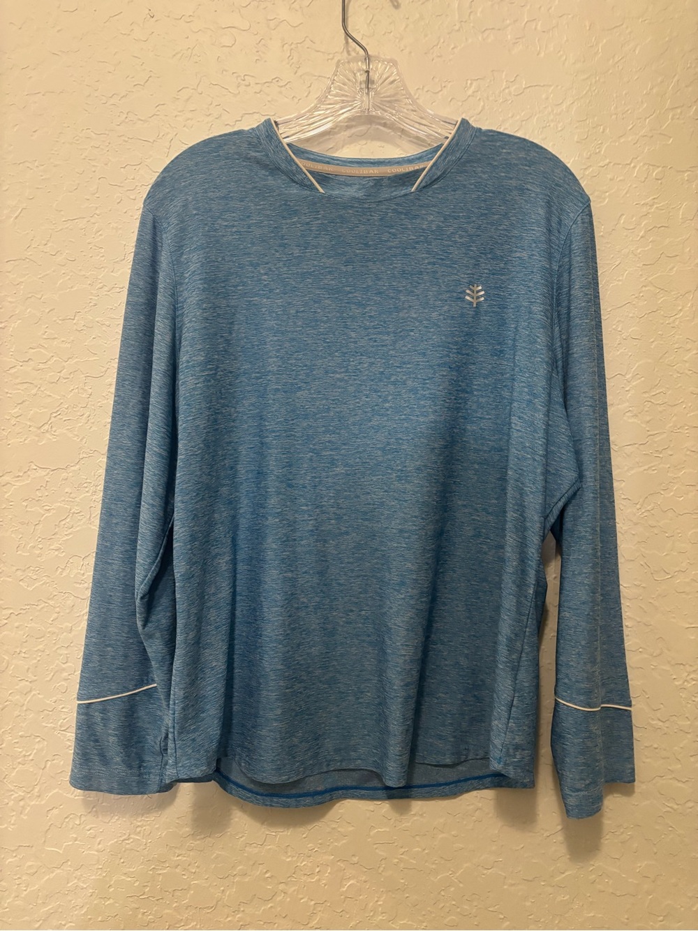 Coolibar match point upf50 long sleeve shirt -large blue - Picture 2 of 5